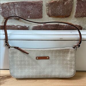 Y2K vintage Kate Spade 💕pre-loved 💕 Cream and Brown pouchette bag